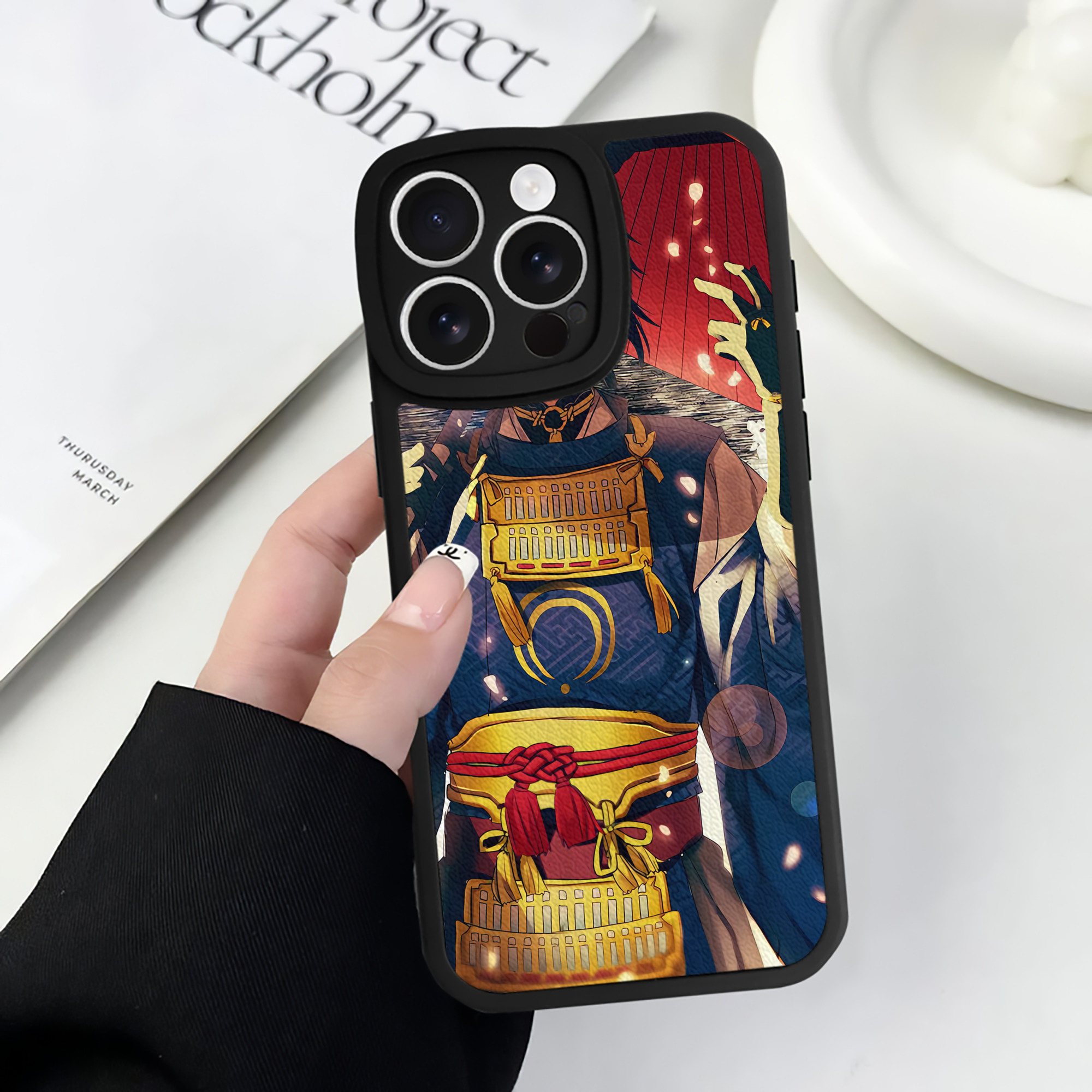 （画像用） 刀剣乱舞 Touken Ranbu 【iPhone 16シリーズ対応】シリコンスマホケース（レザー調） 材質：シリコン